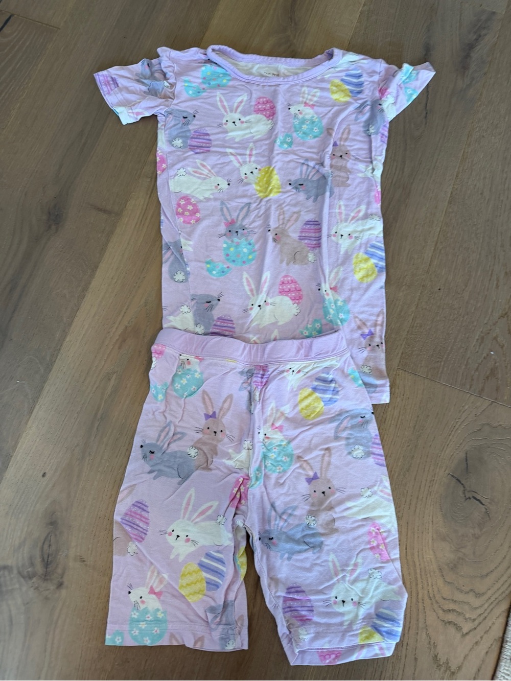 Little Sleepies Pink Bunny & Egg Short Pajama Set